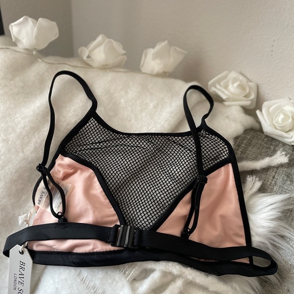 Black And Pink Mesh Overlay High Waisted Bikini Set Medium - Picture 12 of 15